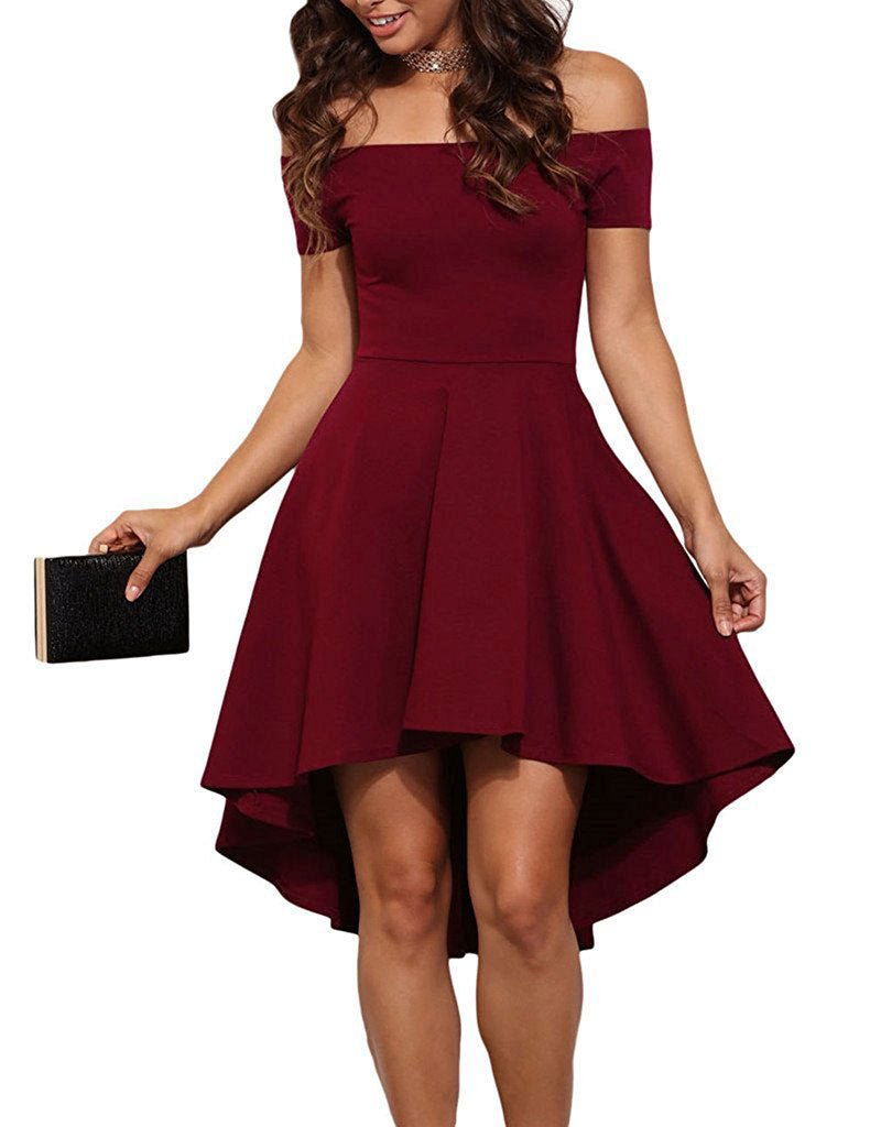 One Shoulder Short Sleeve And Large Swallowtail Skirt - Babyvera