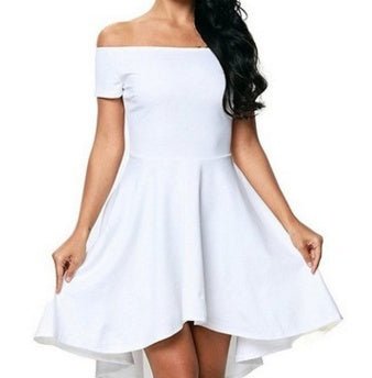 One Shoulder Short Sleeve And Large Swallowtail Skirt - Babyvera