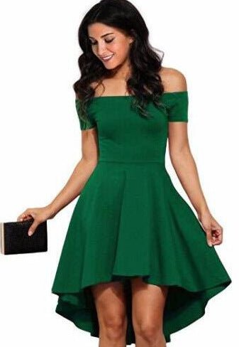 One Shoulder Short Sleeve And Large Swallowtail Skirt - Babyvera