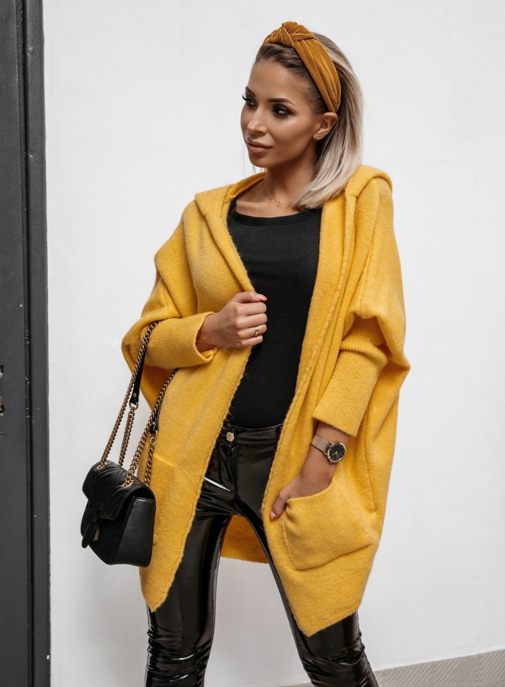 Pocket commuter knit sweater coat women - Babyvera