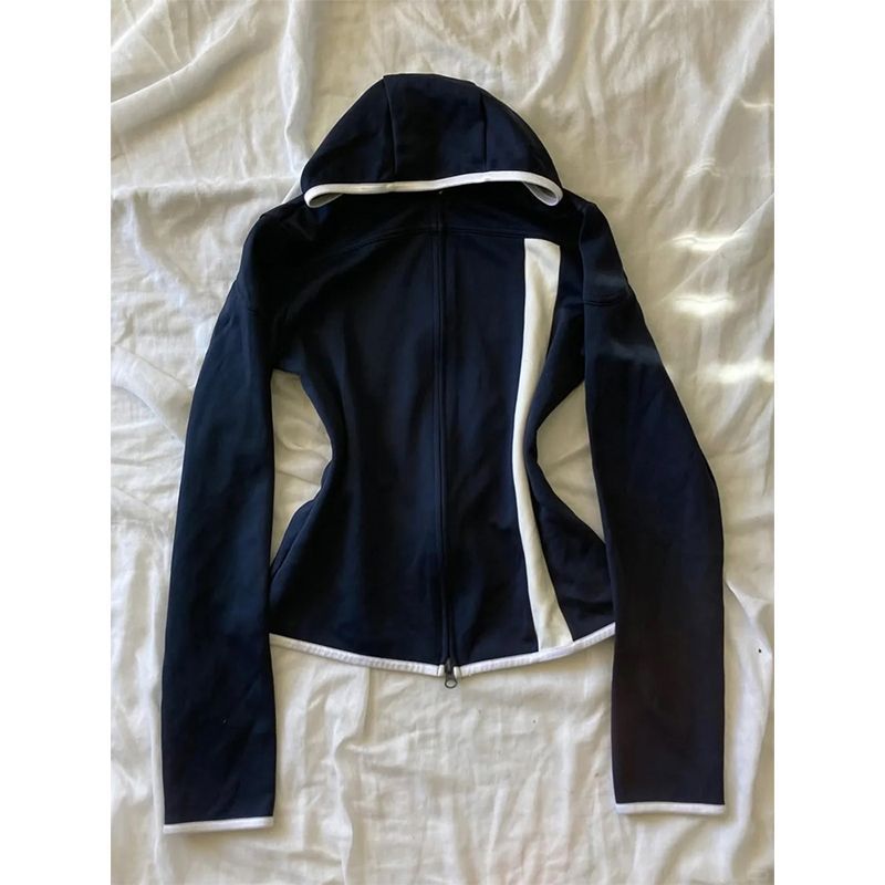 Retro Casual Exercise Hooded Coat Women - Babyvera