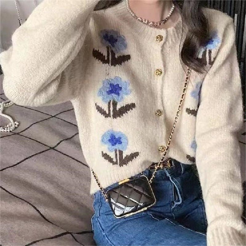 Retro Flower Cardigan Coat For Women - Babyvera