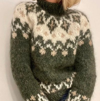 Round-neck Chunky-knit Cotton Fabric Top - Babyvera