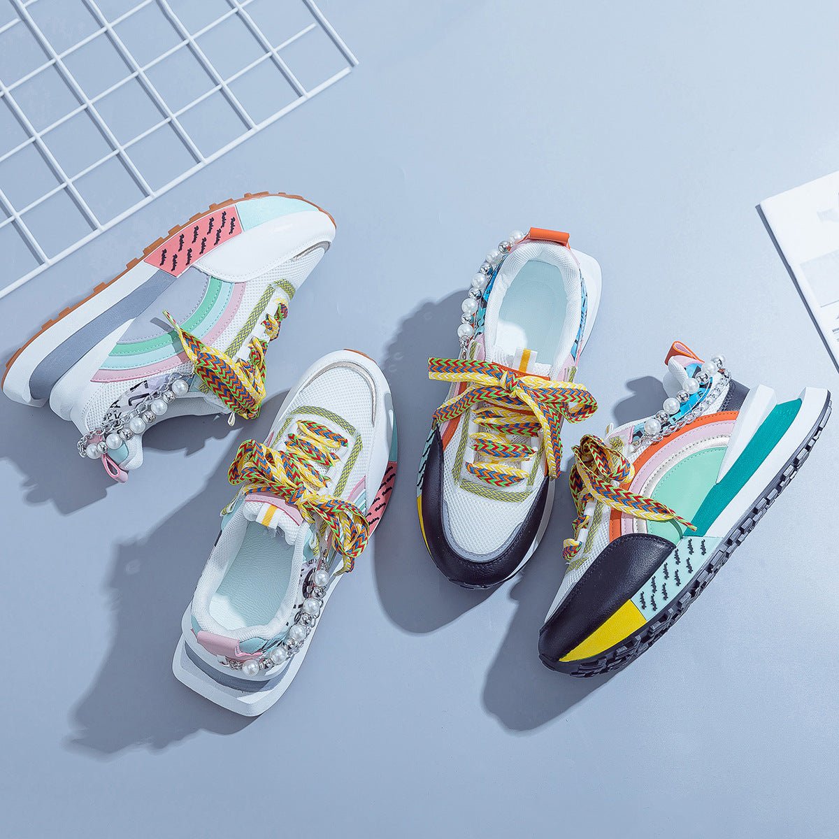 Shiny Chunky Soled Sneakerscasual FashionableAnd On Trend - Babyvera