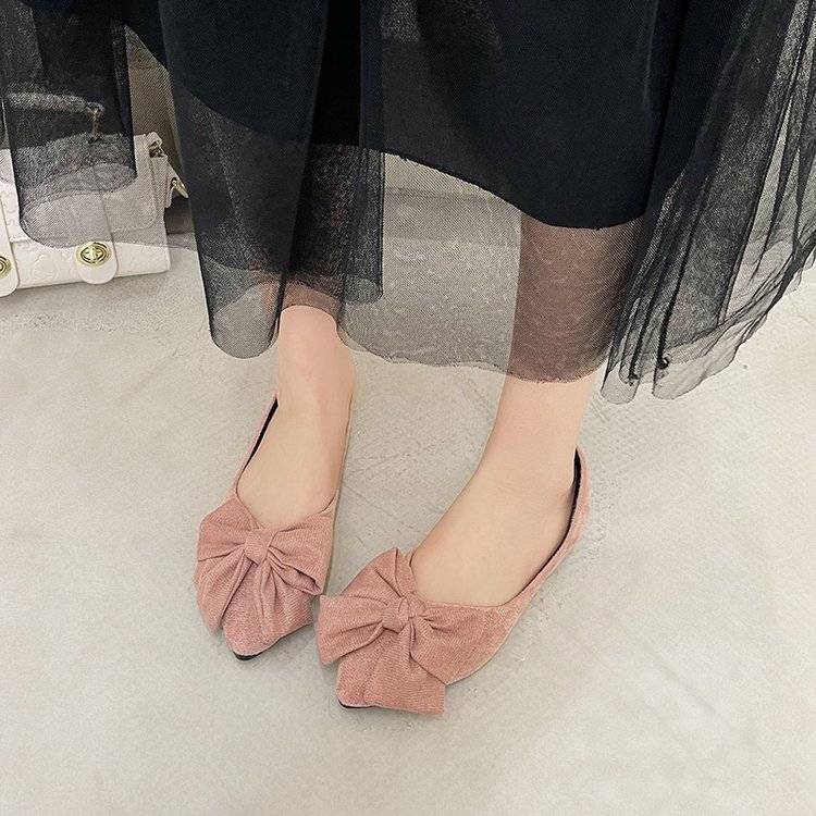 Shoes With Rubber Soles And A Black Bowversatile For Work - Babyvera