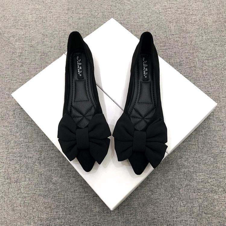 Shoes With Rubber Soles And A Black Bowversatile For Work - Babyvera