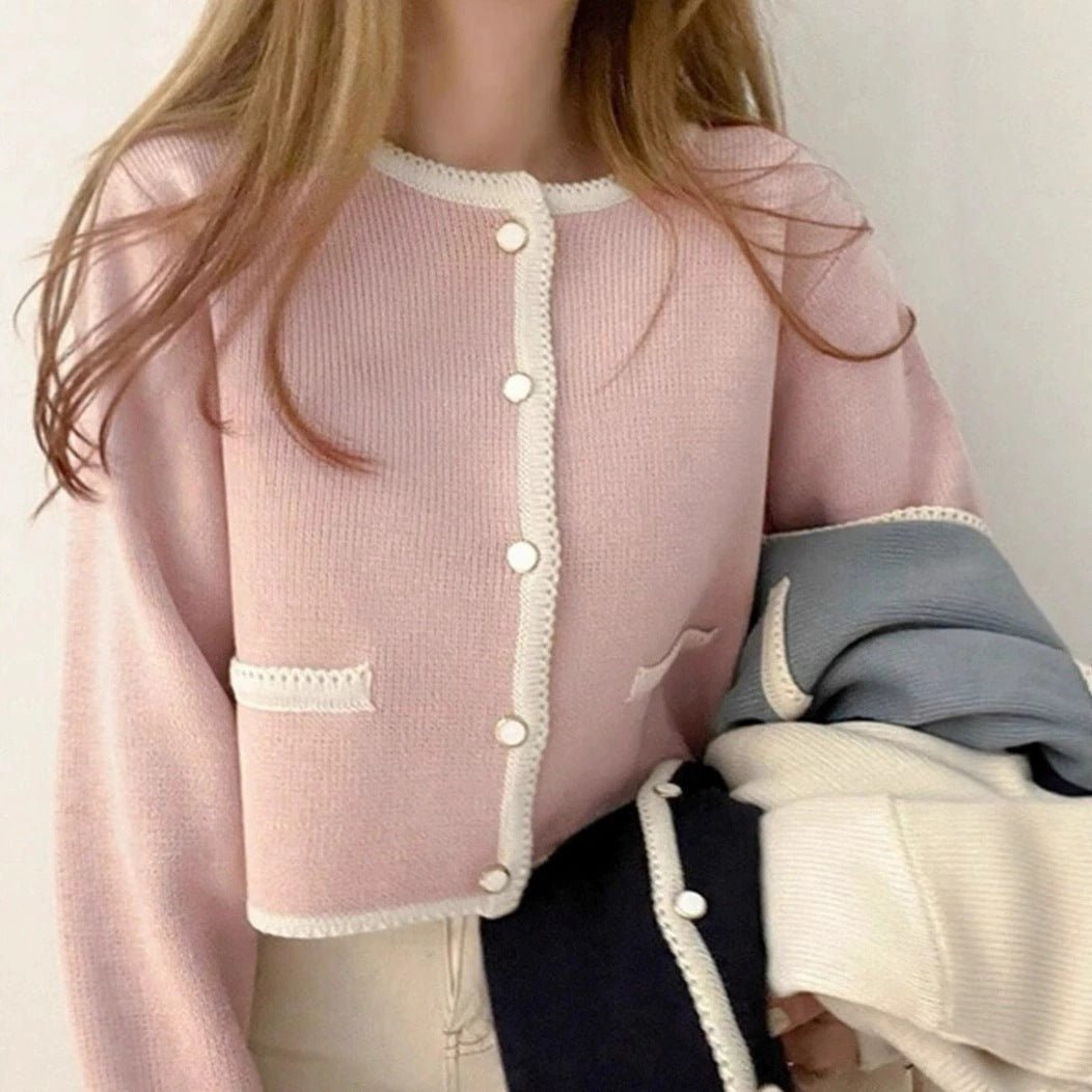 Single-breasted Knitted Cardigan Women Coat - Babyvera