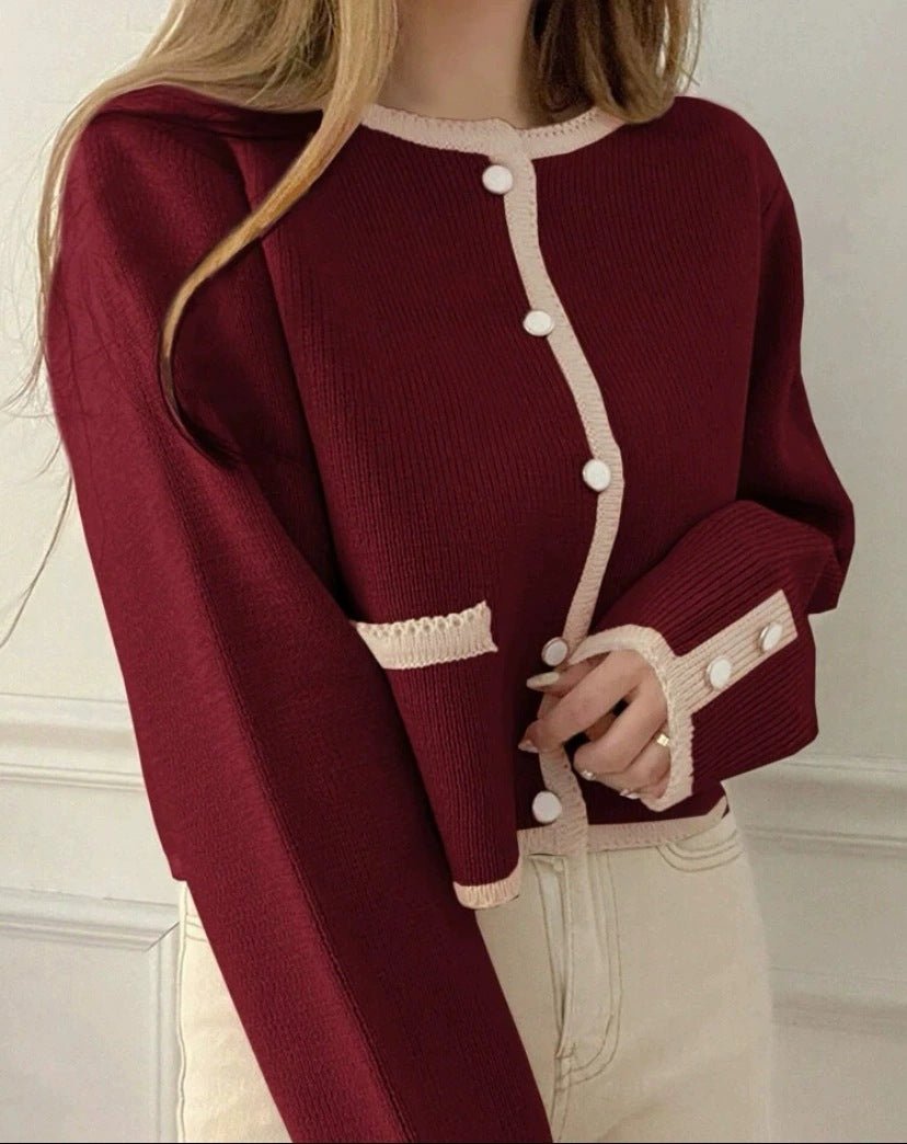 Single-breasted Knitted Cardigan Women Coat - Babyvera