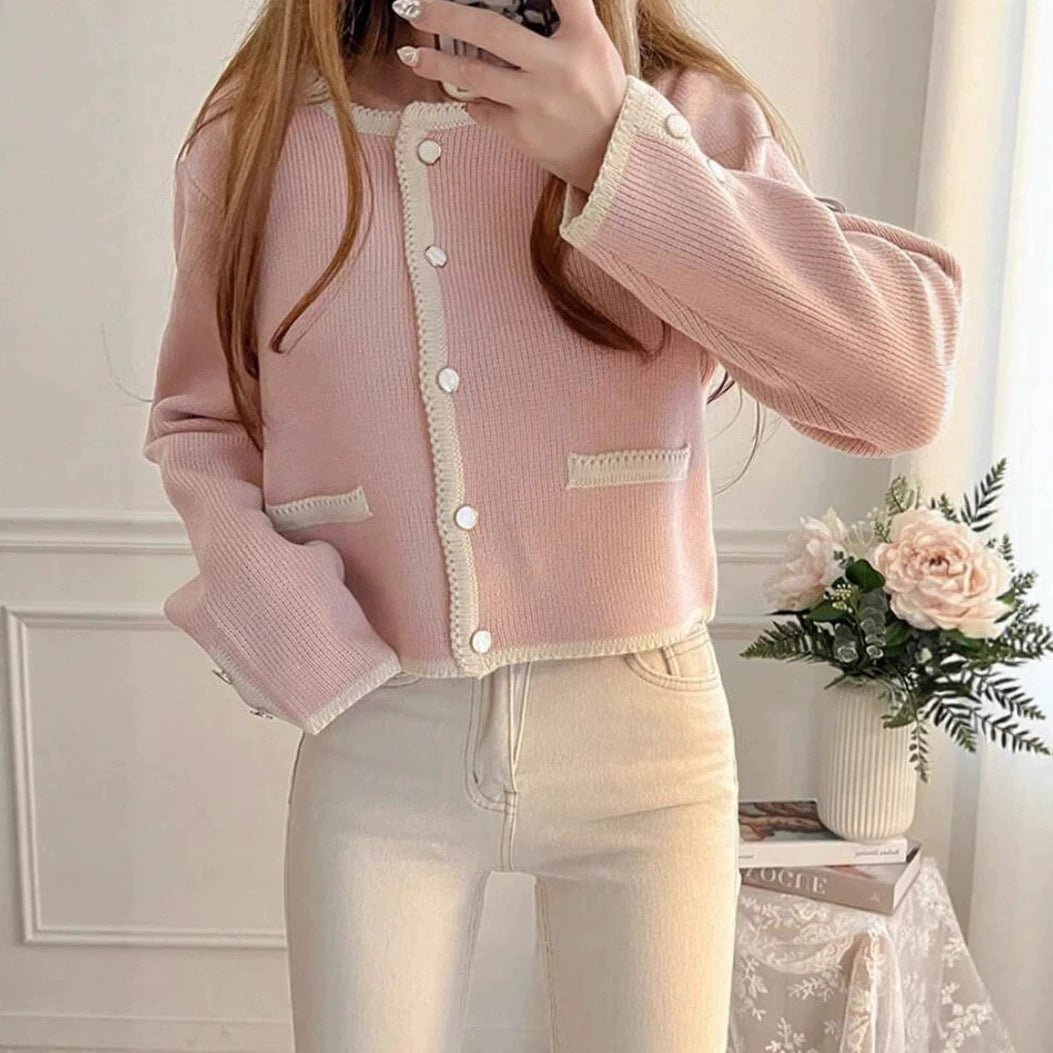 Single-breasted Knitted Cardigan Women Coat - Babyvera