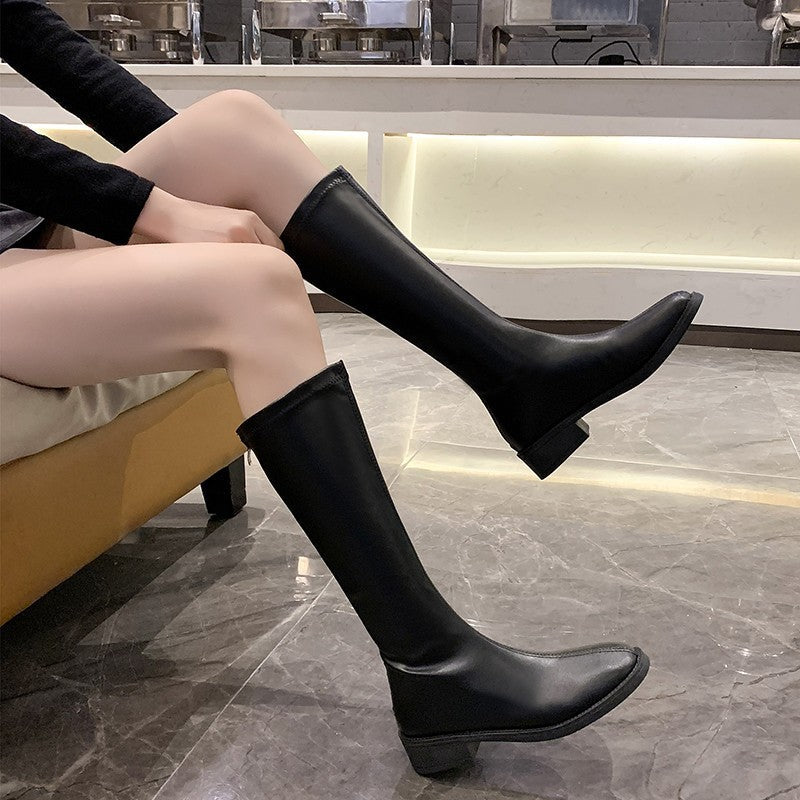 Slimming Rider Boots Korean - Style Stretchy Figure - Hugging Womens Boots - Babyvera