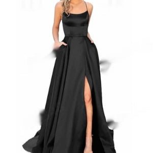 Solid Color Long Slimming And Shoulder Hollow Girlfriends Fashion Bridesmaid Party Dress - Babyvera