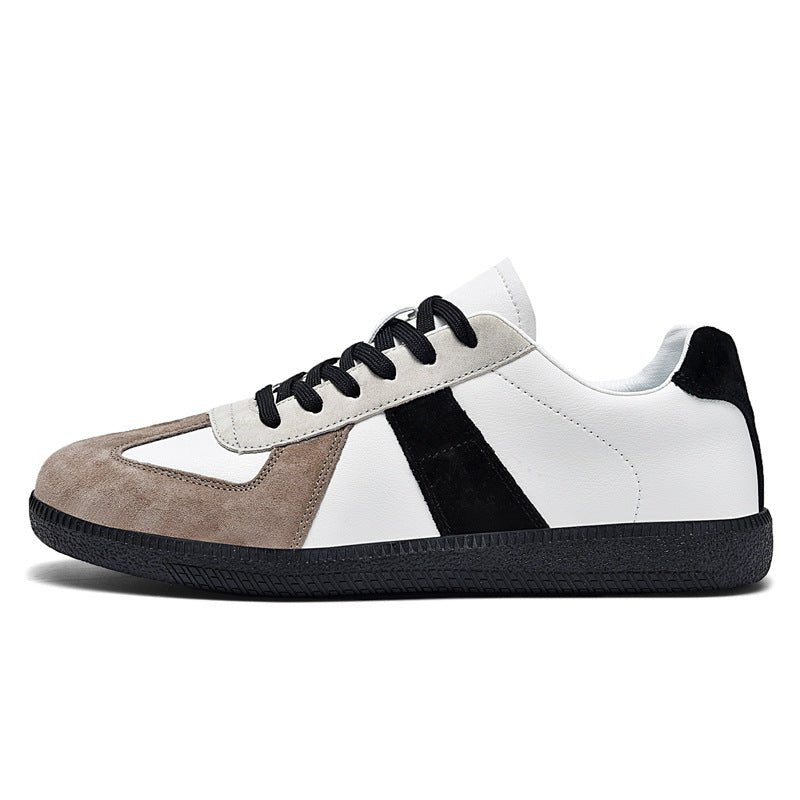 Top Layer Pigskin Leather Sneaker Japanese Canvas Retro Sports Couple Casual Shoes - Babyvera