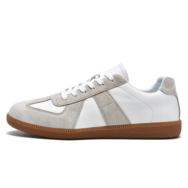 Top Layer Pigskin Leather Sneaker Japanese Canvas Retro Sports Couple Casual Shoes - Babyvera