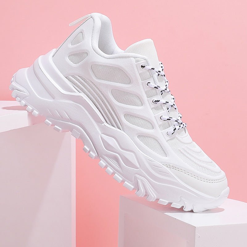 Trendy Thick Bottom Height Increasing Breathable Comfortable Four Seasons Leisure Sneaker - Babyvera