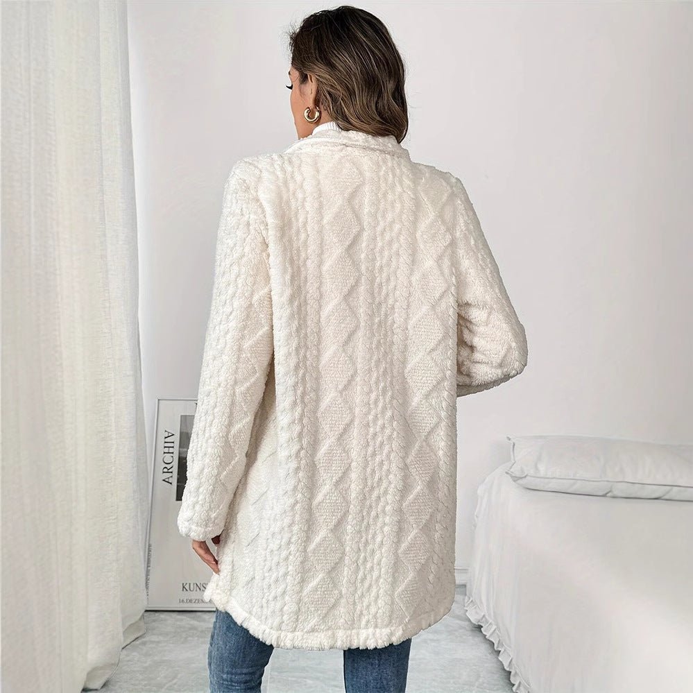 Warm Double Breasted Coat For Women - Babyvera