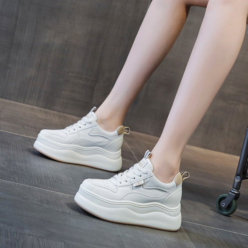 Wedge Platform Thick Bottom Inner Height Increasing Casual Shoes - Babyvera