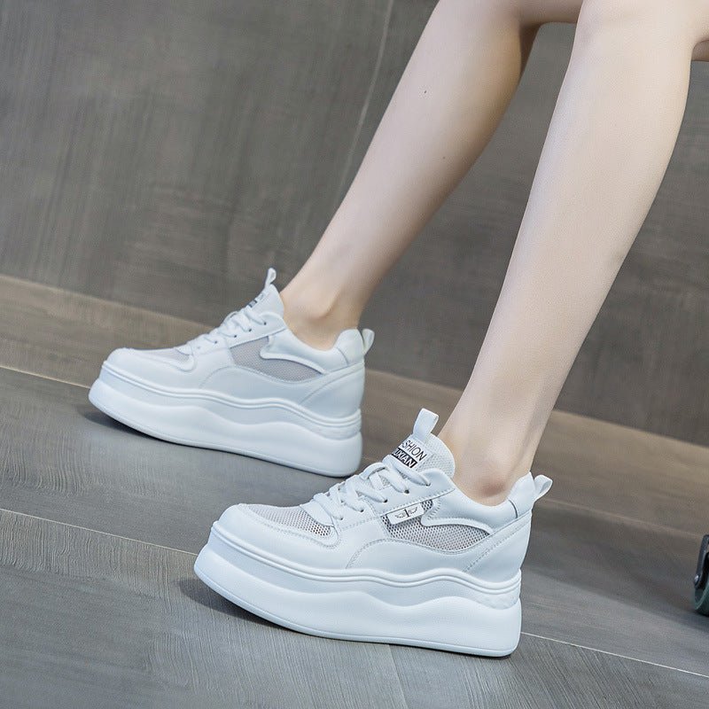 Wedge Platform Thick Bottom Inner Height Increasing Casual Shoes - Babyvera