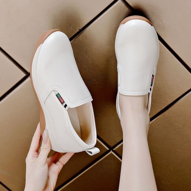 Winter Mid - To Senior - age Comfortable Non - fatiguing Soft - soled Slip - on Thick - soled Single Shoes - Babyvera
