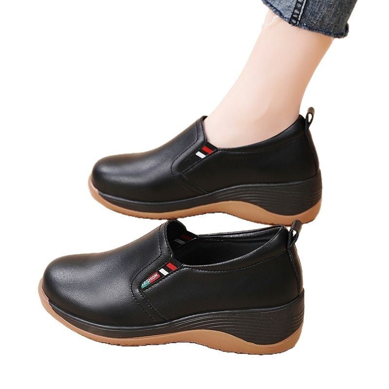 Winter Mid - To Senior - age Comfortable Non - fatiguing Soft - soled Slip - on Thick - soled Single Shoes - Babyvera