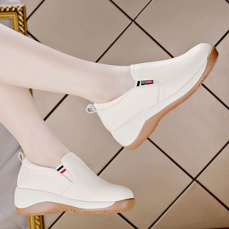 Winter Mid - To Senior - age Comfortable Non - fatiguing Soft - soled Slip - on Thick - soled Single Shoes - Babyvera