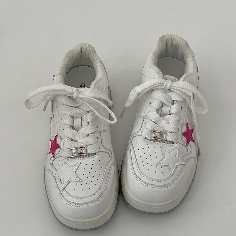 Women Korean Style Round Toe High - end Versatile Low - top Sneakers - Babyvera