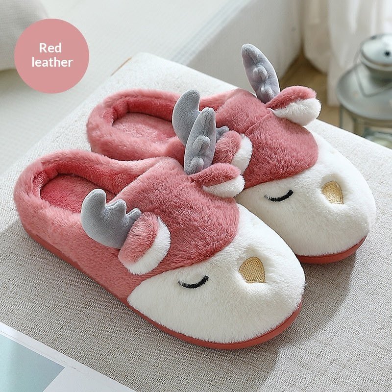 Women's Cotton Slippers For Winter, Home And Indoor Use, Non - slip - Babyvera