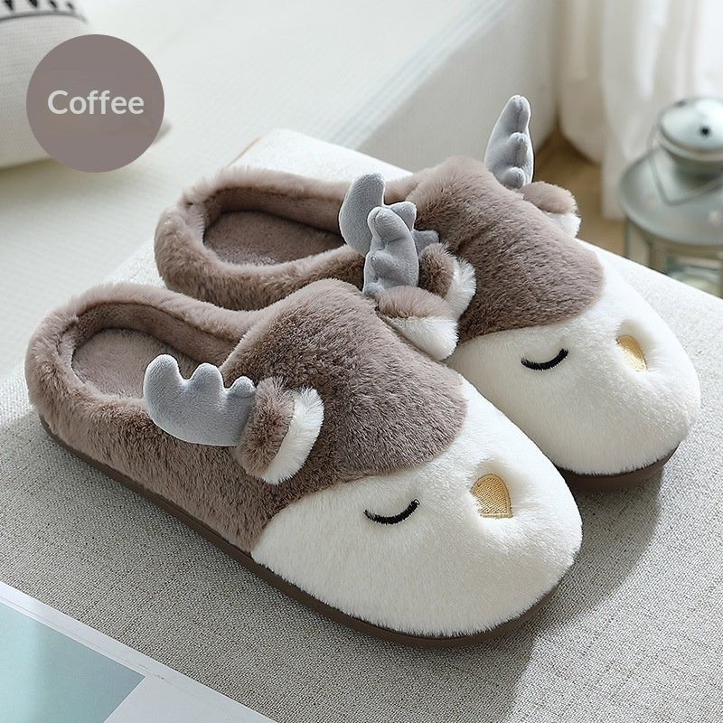 Women's Cotton Slippers For Winter, Home And Indoor Use, Non - slip - Babyvera