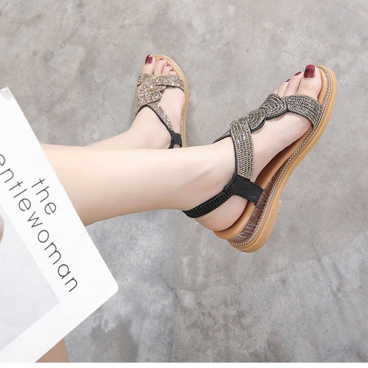 Women's Flat, Wedge - heeled, Slip - on Roman Sandals - Babyvera