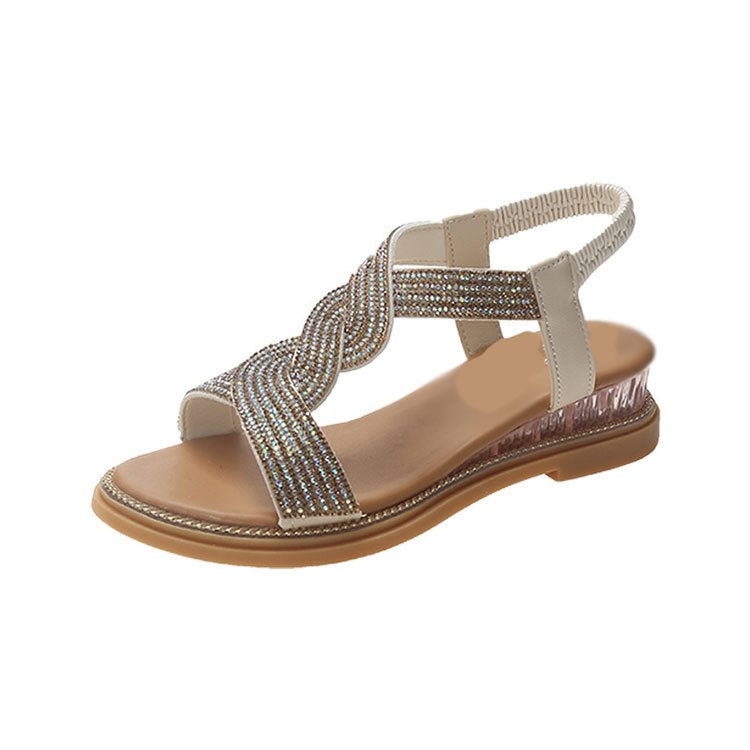 Women's Flat, Wedge - heeled, Slip - on Roman Sandals - Babyvera