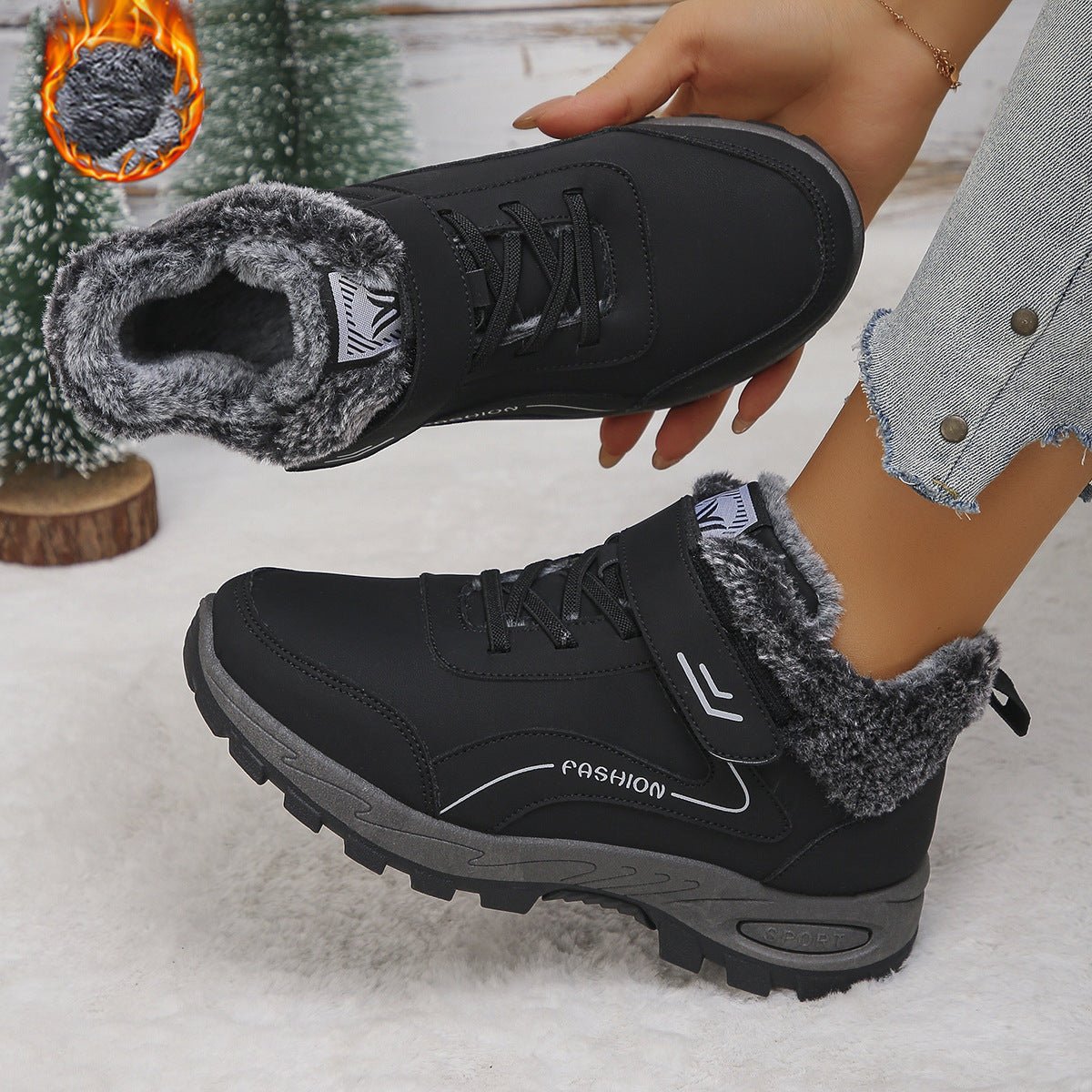 Womens Fleece - Lined Insulated Snow Boots For Cold Weather And Outdoor Use - Babyvera