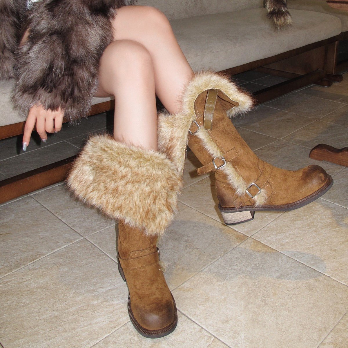 Womens Fleece - Lined Tall Snow Boots - Babyvera