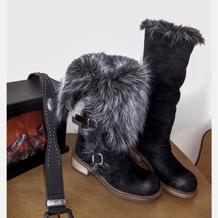 Womens Fleece - Lined Tall Snow Boots - Babyvera