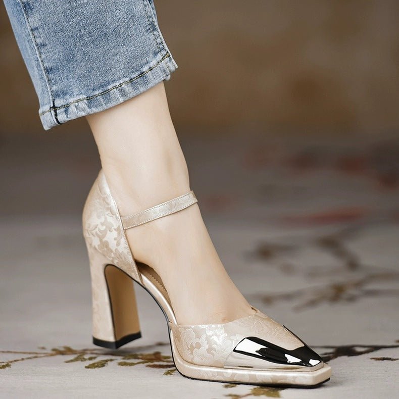Women's French - style Chunky - heeled Elegant Ankle Boots - Babyvera