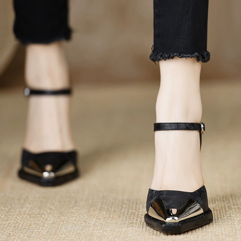 Women's French - style Chunky - heeled Elegant Ankle Boots - Babyvera