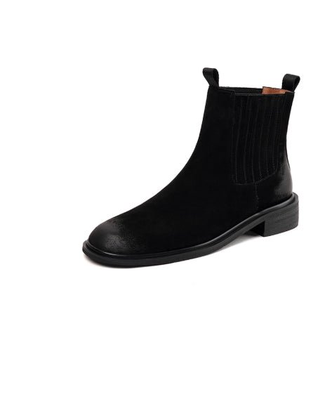 Women's Genuine Leather Retro British Style Chelsea Boots - Babyvera