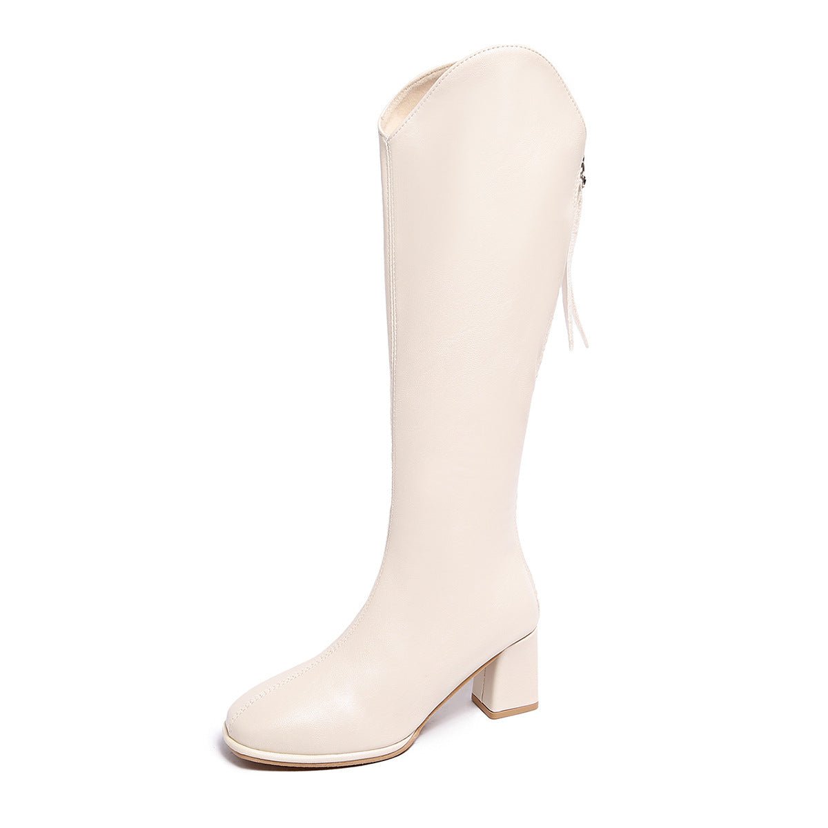 Womens New Square - toe High - heeled Over - the - knee Boots - Babyvera