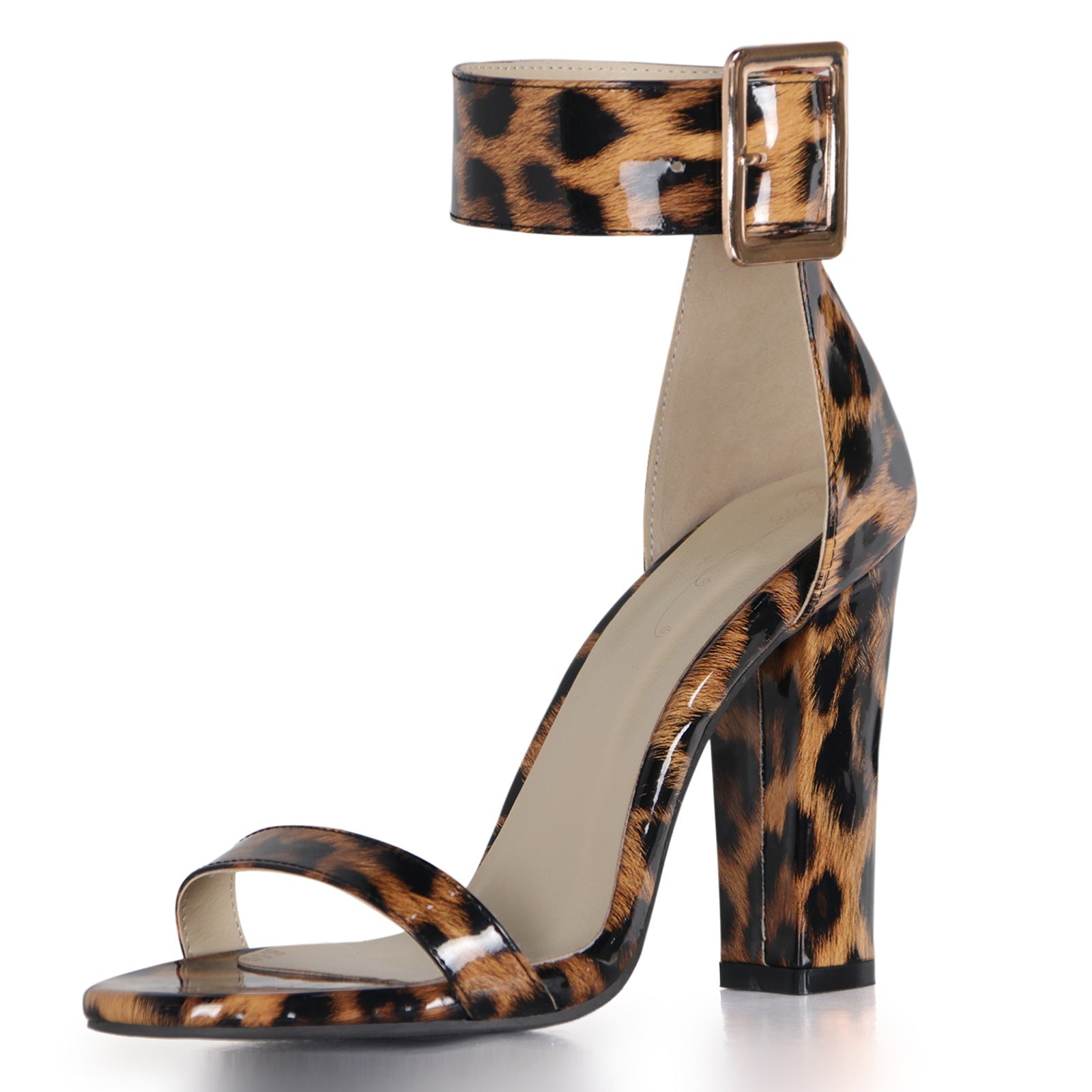 Women's Open Toe Hollow Fashion Pattern Thick High Heel Sandals - Babyvera