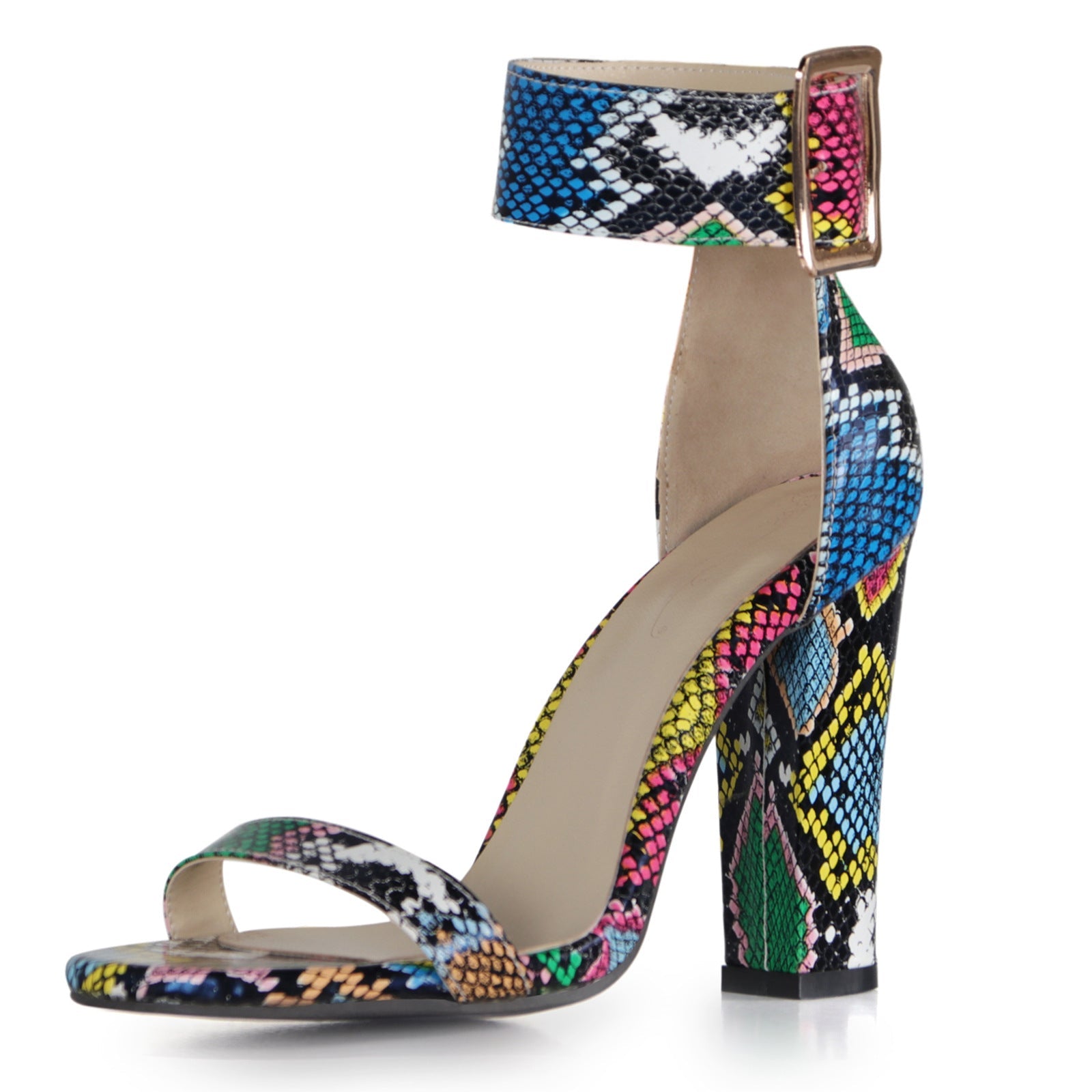 Women's Open Toe Hollow Fashion Pattern Thick High Heel Sandals - Babyvera