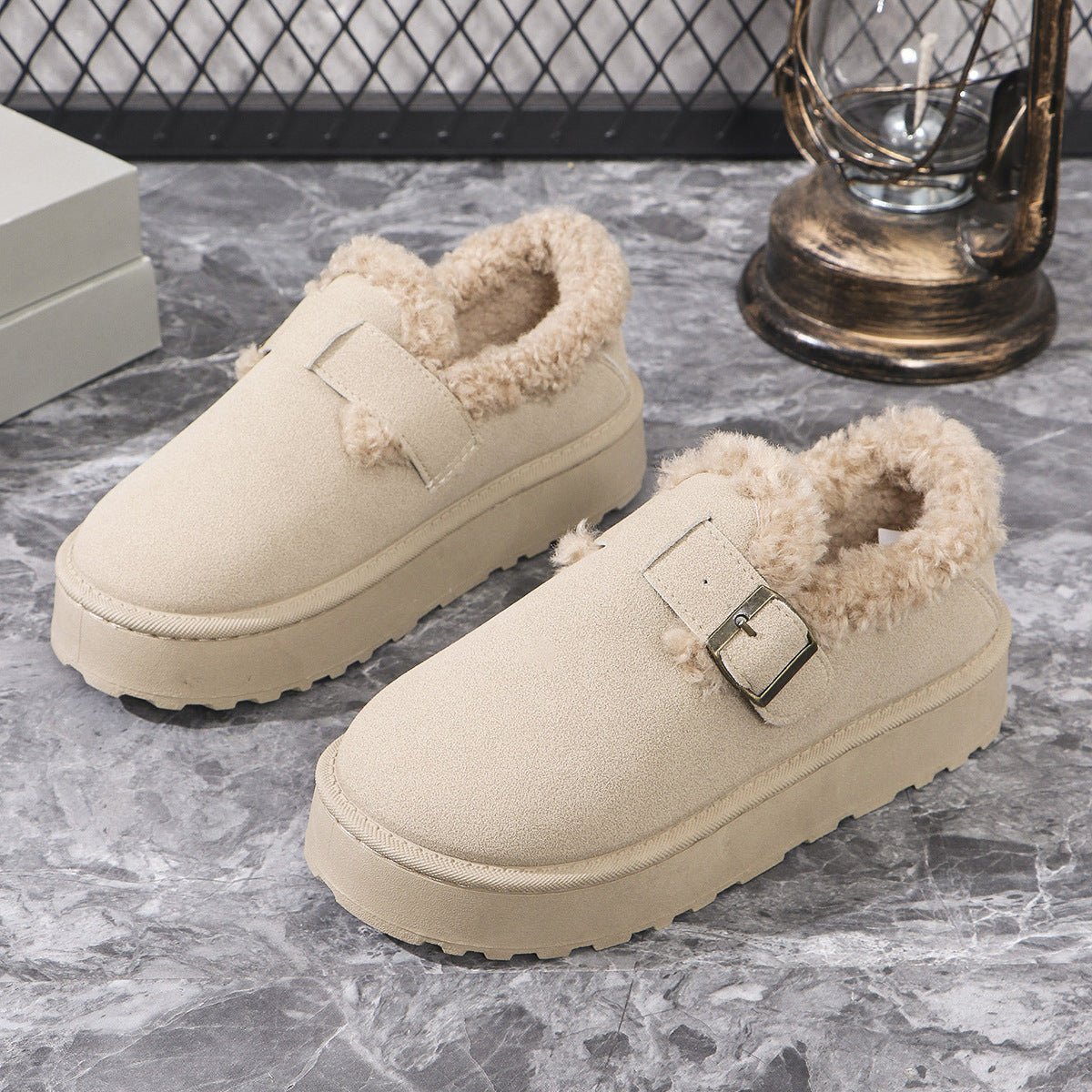 Women's Plus - size Snow Boots With Plush Lining And Thick Soles - Babyvera