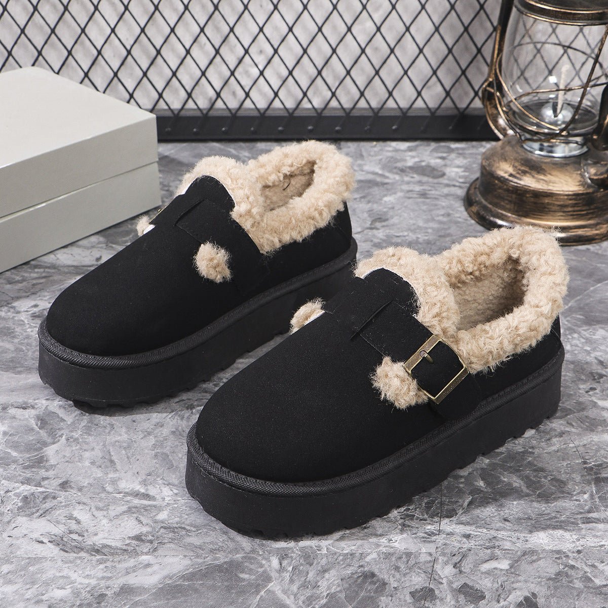 Women's Plus - size Snow Boots With Plush Lining And Thick Soles - Babyvera