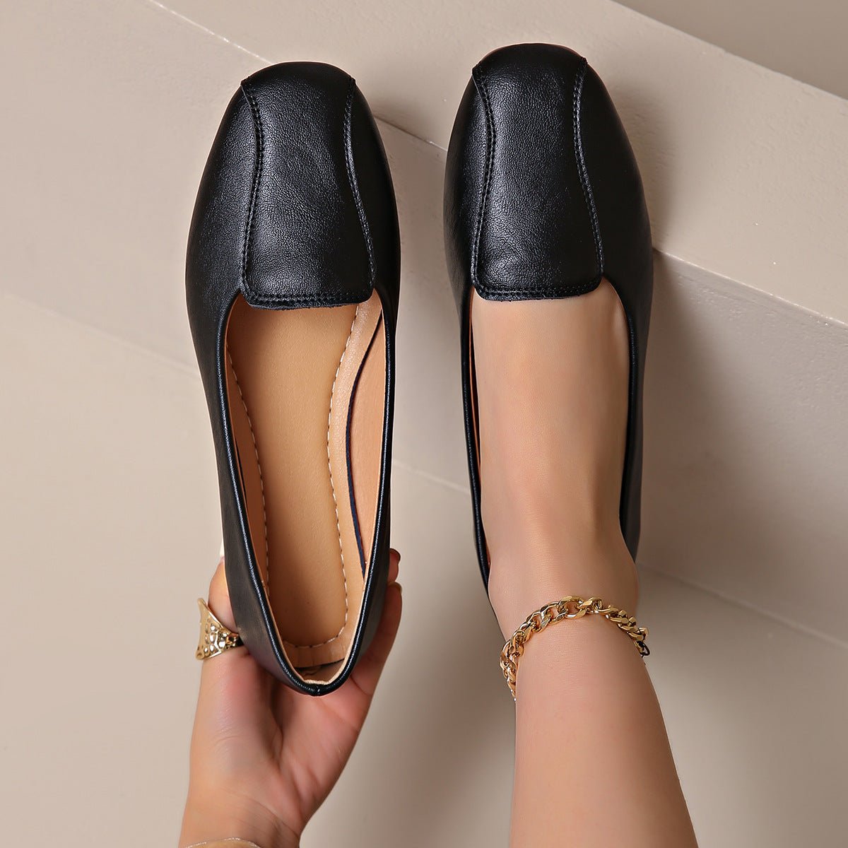 Women's Shallow - toed Flat Sandals - Babyvera