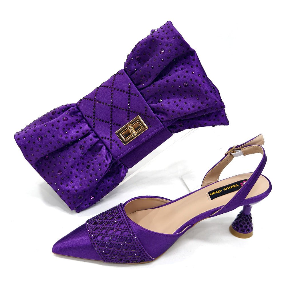 Women's Shoe And Bag Set Minimalist Pointed - toe - Babyvera