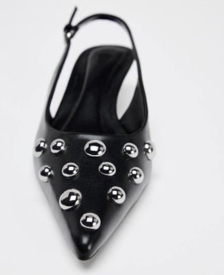 Women's Shoes Low - cut Pointed - toe Rivet - decorated Stilettos - Babyvera