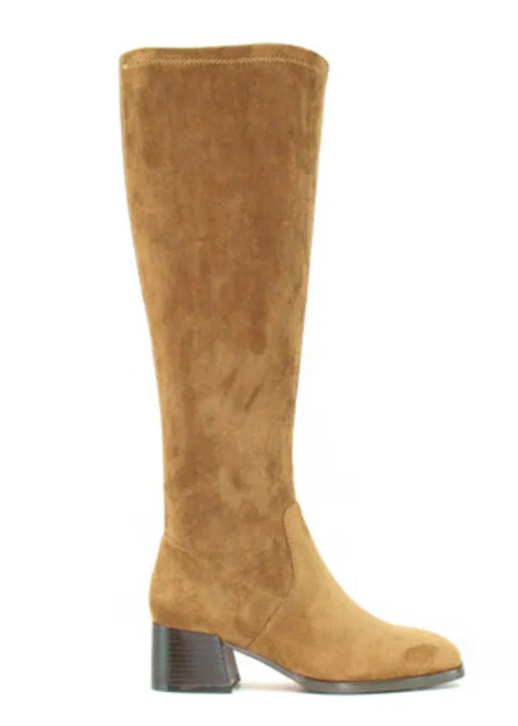 Women's Solid Color Fashion Frosted Long Martin Suede Boots - Babyvera