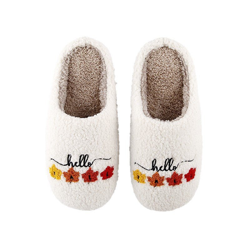 Women's Warm Winter Cotton Slippers With Thick Soft Sole And Anti - Slip - Babyvera