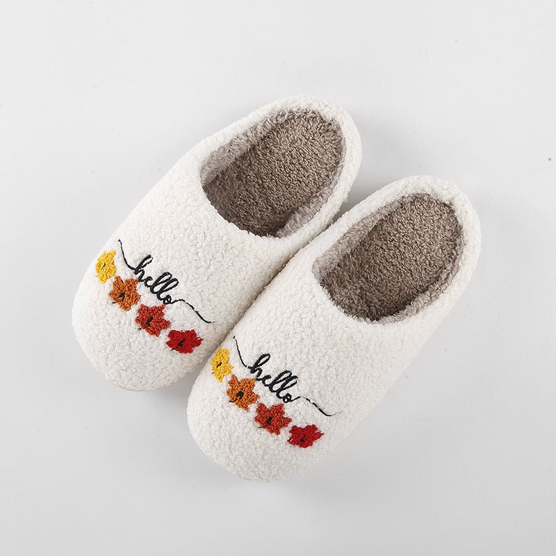 Women's Warm Winter Cotton Slippers With Thick Soft Sole And Anti - Slip - Babyvera