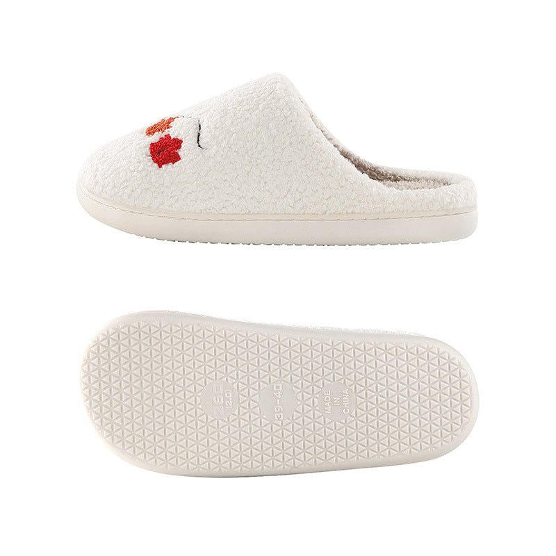 Women's Warm Winter Cotton Slippers With Thick Soft Sole And Anti - Slip - Babyvera