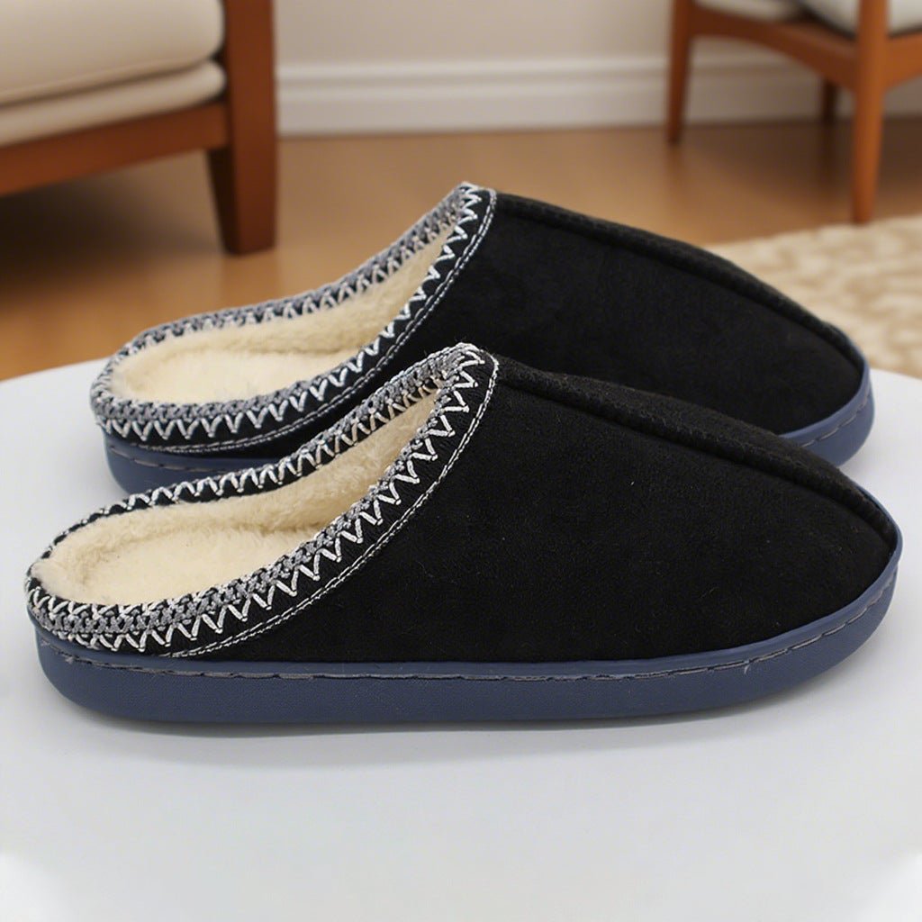 Women's Winter Indoor Home Couples Thick - Sole Warm Cotton Slippers - Babyvera