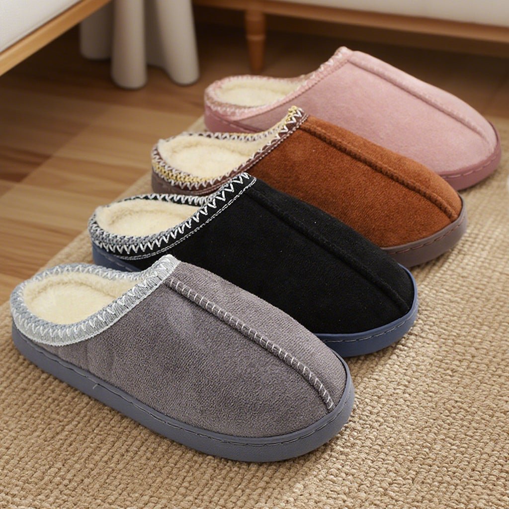 Women's Winter Indoor Home Couples Thick - Sole Warm Cotton Slippers - Babyvera