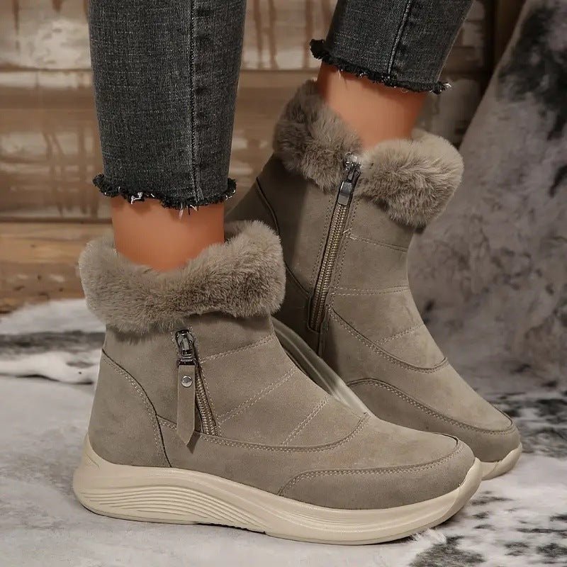 Womens Winter Snow Boots With Cozy Fleece Lining - Babyvera